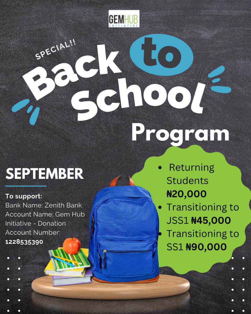 The Back to School Project: Leaving No Child Behind.